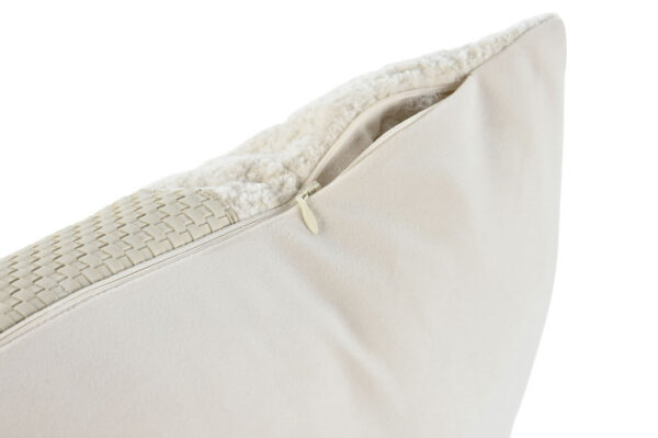 COJIN JACQUARD PU 50X10X30 HEBILLA BLANCO - Imagen 4