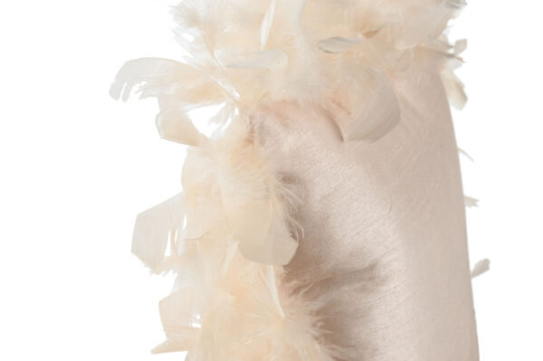 COJIN POLIESTER 40X40 380 GR, PLUMAS ROSA