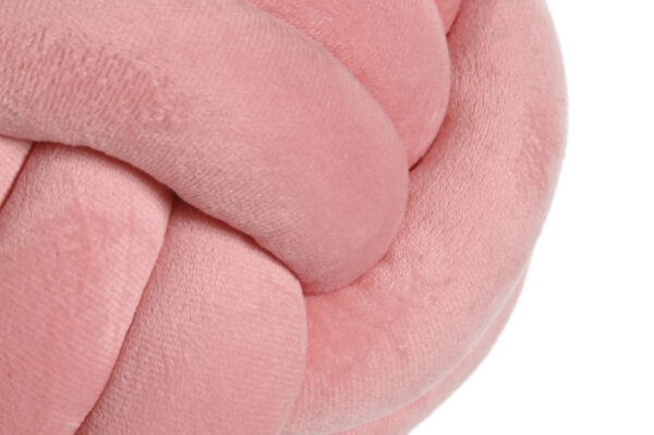 COJIN POLIESTER 27X27 BOLA NUDO ROSA - Imagen 3