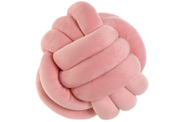 COJIN POLIESTER 27X27 BOLA NUDO ROSA - Imagen 2