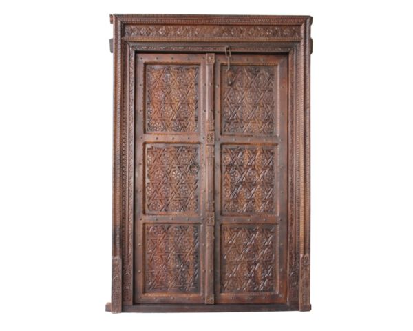 PUERTA ANTIGUA MADERA RECICLADA149x18x215 cms - Imagen 2